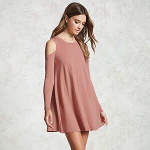 Forever 21 Open-Shoulder Swing Mini Dress size M